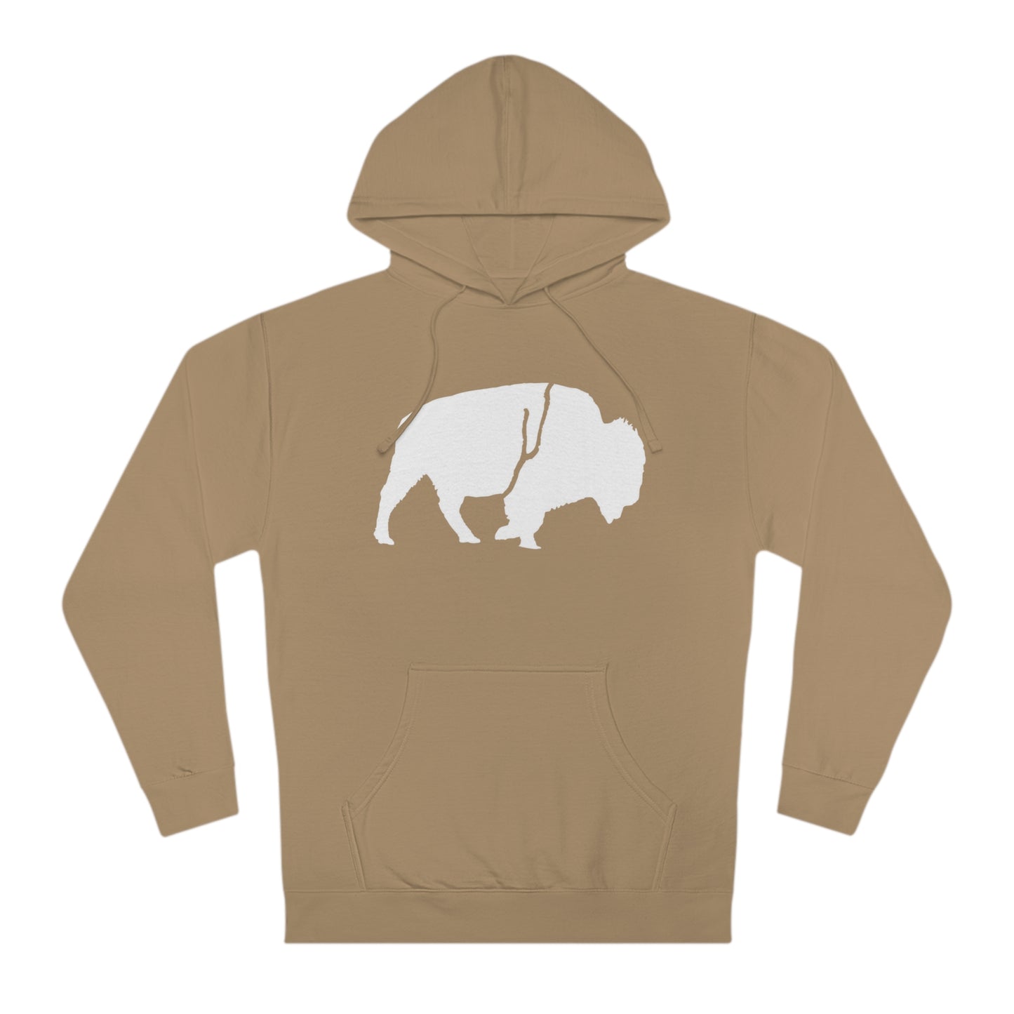 QKA Bills Backers White Standing Buffalo Hoodie