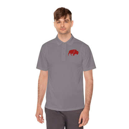 Men's Sport Polo Shirt with Buffalo Design - Casual Wear, Golf Shirt, Summer Collection, Outdoor Activity Shirt, Gift for Him