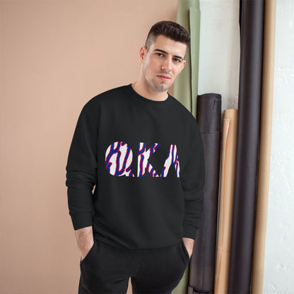 Stylish O.K.A. Champion Sweatshirt, Cozy Casual Wear, Gift for Friends, Ideal for Holidays, Summer Nights, Relaxation, Athleisure