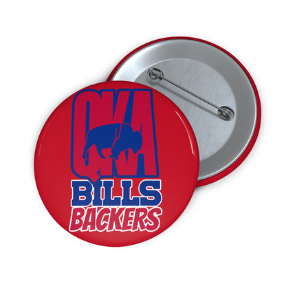 Custom Pin Buttons - QKA Bills Backers Logo