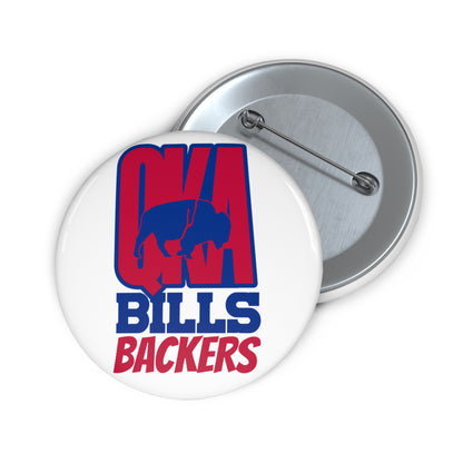 Custom Pin Buttons - QKA Bills Backers Logo