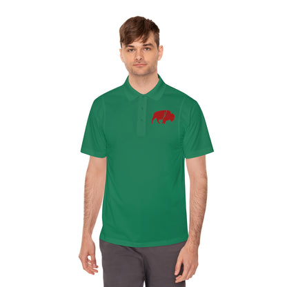 Men's Sport Polo Shirt with Buffalo Design - Casual Wear, Golf Shirt, Summer Collection, Outdoor Activity Shirt, Gift for Him