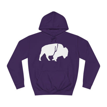 QKA Bills Backers White Standing Buffalo Classic Hoodie