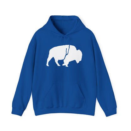 Copy of QKA Bills Backers White Standing Buffalo Hoodie