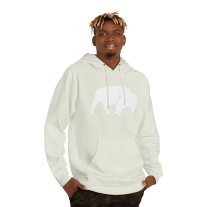 QKA Bills Backers White Standing Buffalo Hoodie