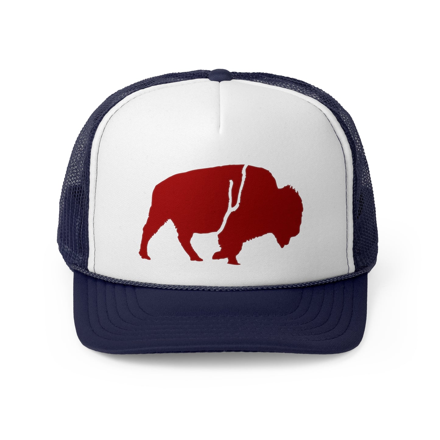 Trucker Cap QKA Bills Backers Red Standing Buffalo Icon
