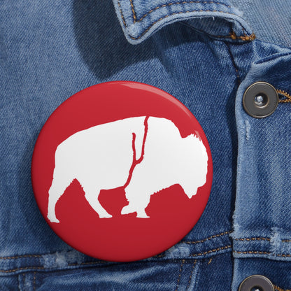 Pin Buttons Standing Buffalo Icon
