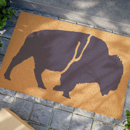 QKA Bills Silhouette Doormat, Rustic Home Decor, Front Porch Welcome Mat, Outdoor Entry Rug, Animal Lover Gift, Farmhouse Style
