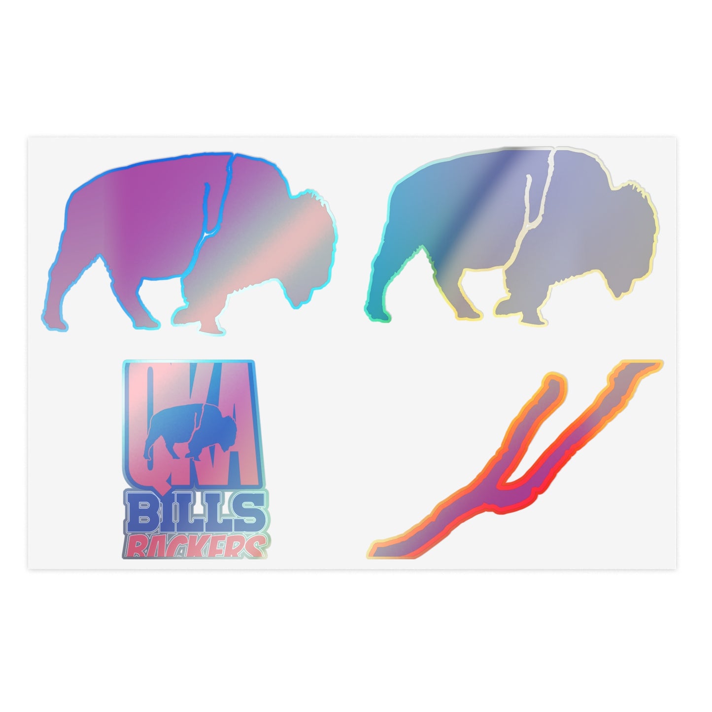 Sticker Sheets - The QKA Bills Backers Logo Collection