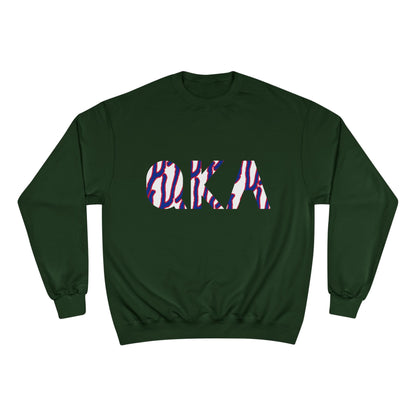 Stylish O.K.A. Champion Sweatshirt, Cozy Casual Wear, Gift for Friends, Ideal for Holidays, Summer Nights, Relaxation, Athleisure