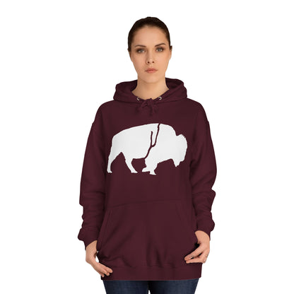 QKA Bills Backers White Standing Buffalo Classic Hoodie