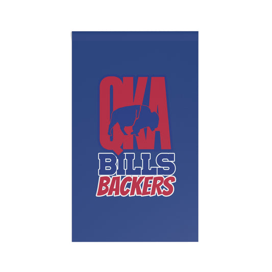 QKA Bills Backers House Banner - NFL Team Decor, Game Day Flag, Sports Fan Gift, Home & Garden Decoration, Outdoor Sign