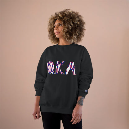 Stylish O.K.A. Champion Sweatshirt, Cozy Casual Wear, Gift for Friends, Ideal for Holidays, Summer Nights, Relaxation, Athleisure
