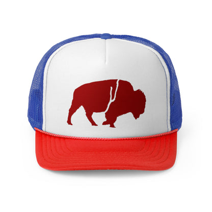 Trucker Cap QKA Bills Backers Red Standing Buffalo Icon