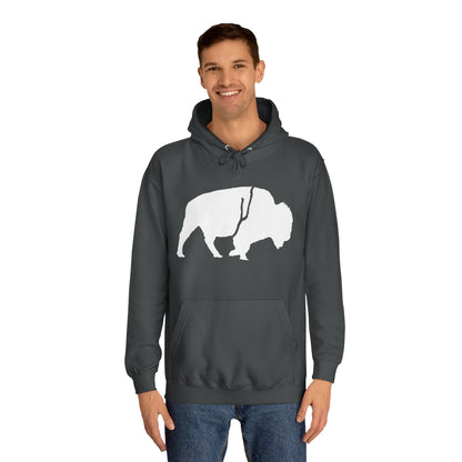 QKA Bills Backers White Standing Buffalo Classic Hoodie
