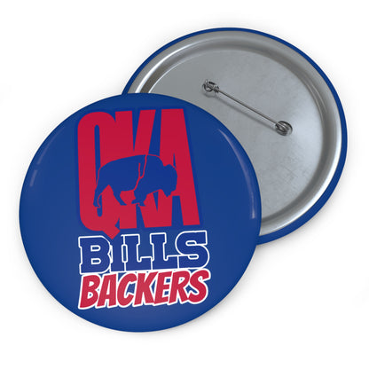 Custom Pin Buttons - QKA Bills Backers Logo