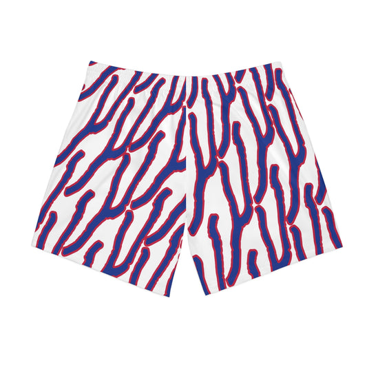 Men's Elastic Beach Shorts - Vibrant Coral Design, Summer Swimwear, Vacation Outfits, Pool Party Essentials, Beach Day Attire, [...]