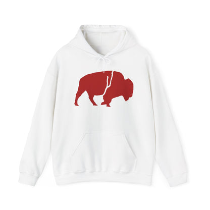 QKA Bills Backers Red Standing Buffalo Hoodie