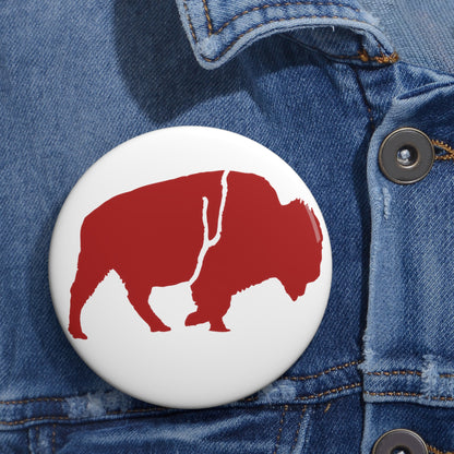 Pin Buttons Standing Buffalo Icon