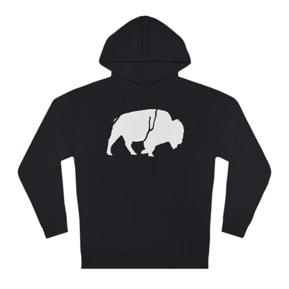QKA Bills Backers White Standing Buffalo Hoodie