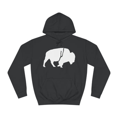 QKA Bills Backers White Standing Buffalo Classic Hoodie