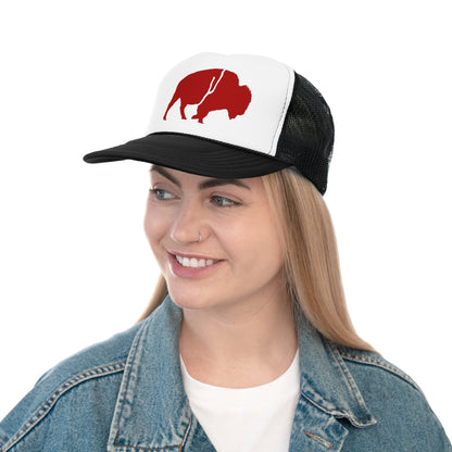 Trucker Cap QKA Bills Backers Red Standing Buffalo Icon