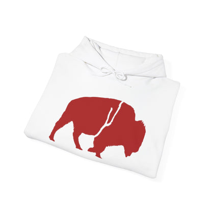 QKA Bills Backers Red Standing Buffalo Hoodie