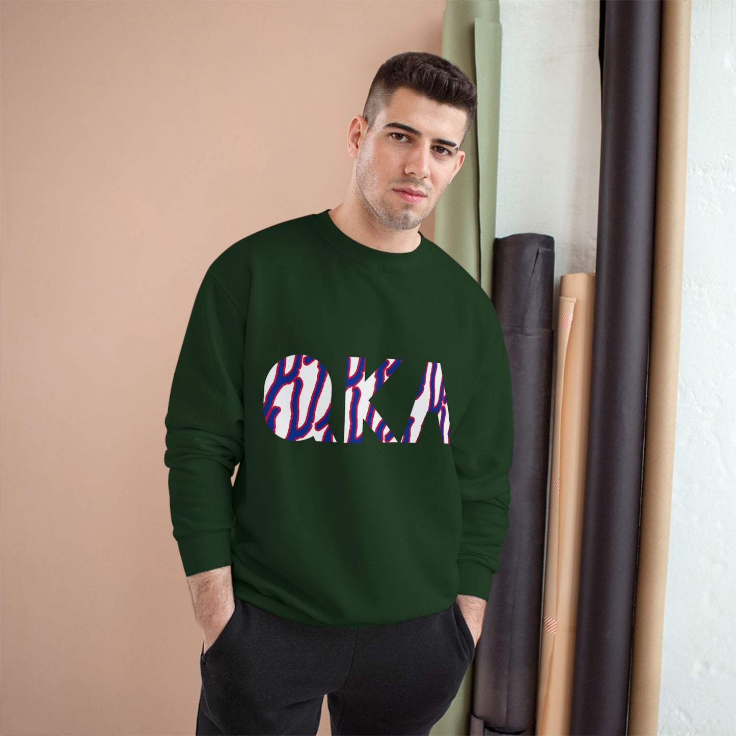 Stylish O.K.A. Champion Sweatshirt, Cozy Casual Wear, Gift for Friends, Ideal for Holidays, Summer Nights, Relaxation, Athleisure
