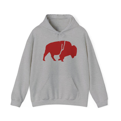 QKA Bills Backers Red Standing Buffalo Hoodie