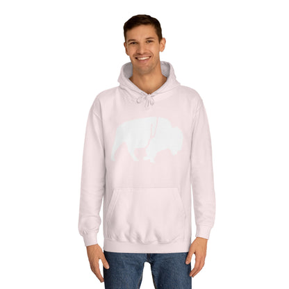QKA Bills Backers White Standing Buffalo Classic Hoodie