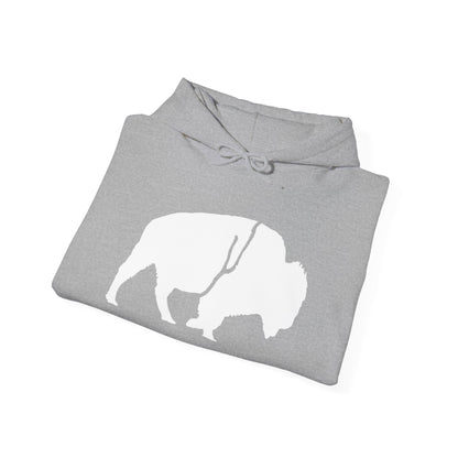 Copy of QKA Bills Backers White Standing Buffalo Hoodie