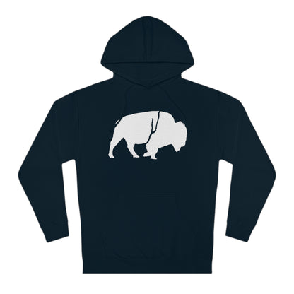 QKA Bills Backers White Standing Buffalo Hoodie