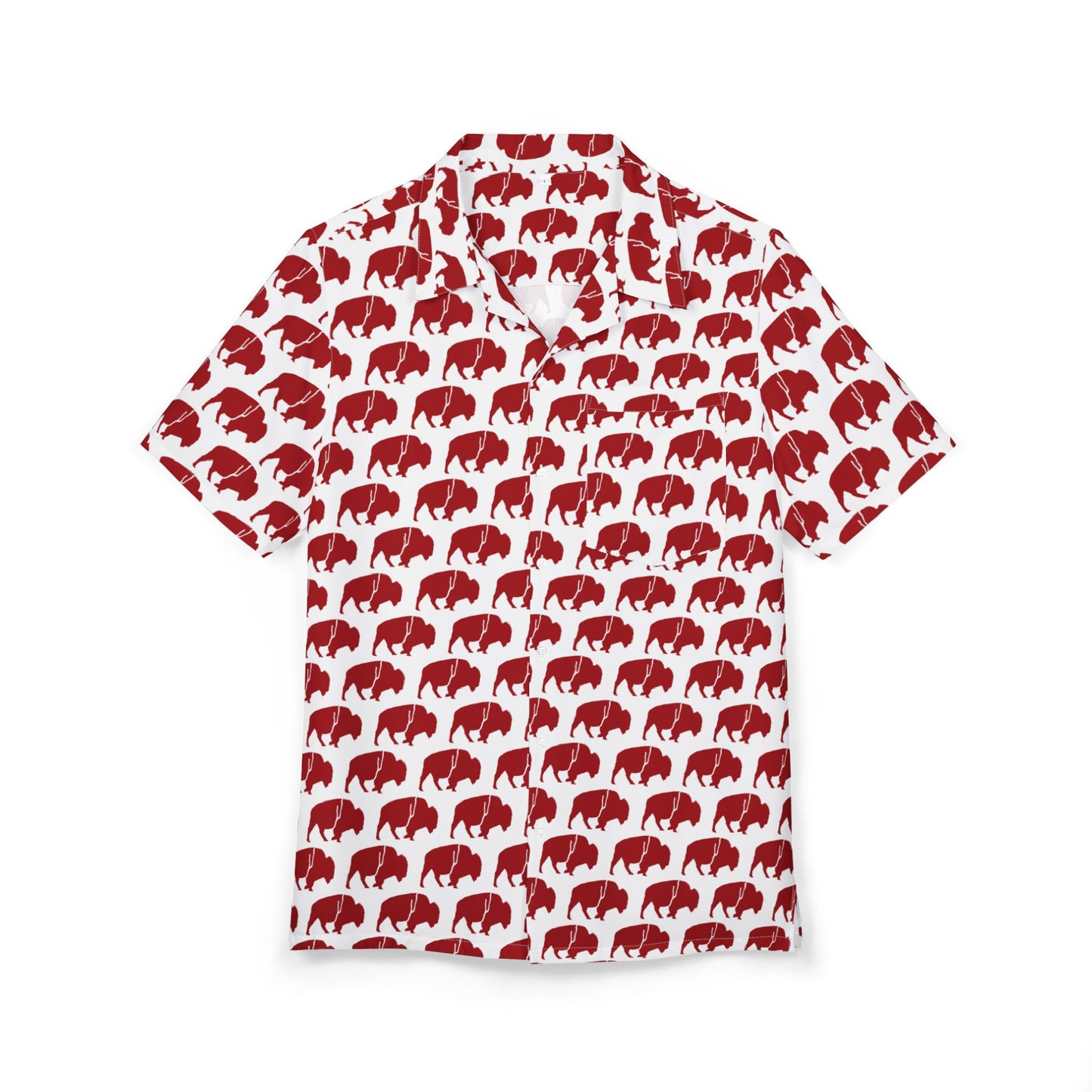QKA Bills Backers Hawaiian Shirt – Standing Buffalo All-Over Print