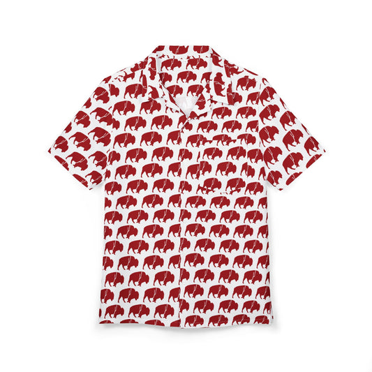 QKA Bills Backers Hawaiian Shirt – Standing Buffalo All-Over Print