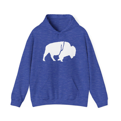 Copy of QKA Bills Backers White Standing Buffalo Hoodie
