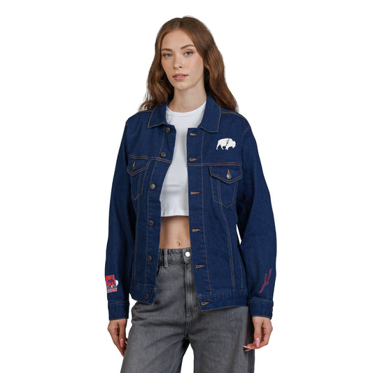 Embroidered Denim Jacket - QKA Bills Backers
