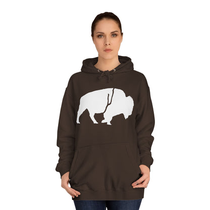 QKA Bills Backers White Standing Buffalo Classic Hoodie