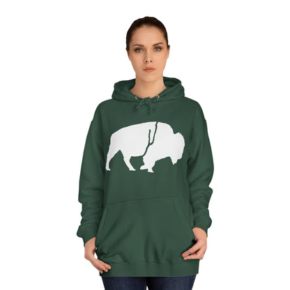 QKA Bills Backers White Standing Buffalo Classic Hoodie